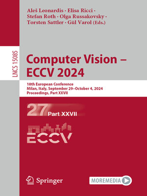 cover image of Computer Vision – ECCV 2024